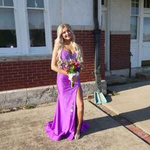 Elegant Purple Evening Gown